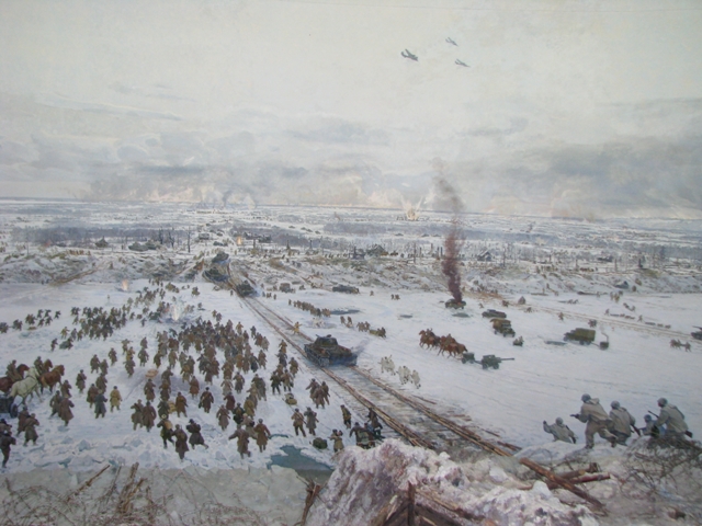 фрагмент диорамы Прорыв блокады Ленинграда