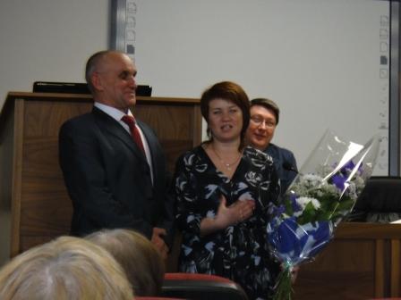 Поздравление В.С. Лебезкина от комитета по социальной защиты населения Ленинградской области